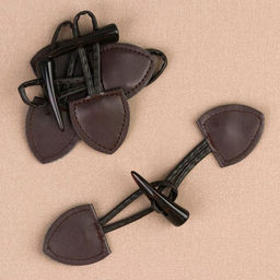 Цена за 2 шт. Застёжка-клевант 16×3.6 см, 3 шт., коричневая