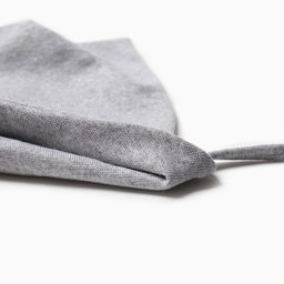 Шапка с ушками для девочки, размер 42-46, серая меланж