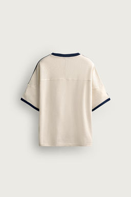 CAMISETA RELAXED FIT ESTAMPADO F?TBOL RETRO / Blanco roto - Zara фото 9