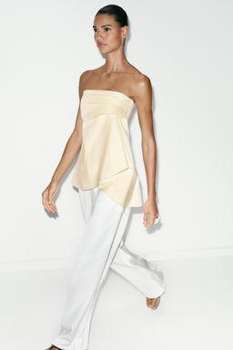 TOP PALABRA DE HONOR PLIEGUES / Crudo medio - Zara фото 5
