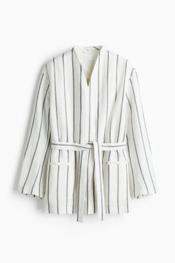 Blazer en mezcla de lino
