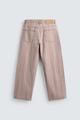 JEANS RELAXED FIT ESTAMPADO RAYAS / Rosa - Zara фото 8