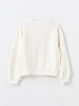 Bisiklet Yaka Bask?l? Uzun Kollu K?z ?ocuk Sweatshirt ve Tayt - Waikiki фото 3
