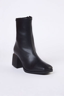 Trendyol Shoes Siyah Metal Aksesuarl? Fermuarl? Blok Topuklu Kad?n Bot TAKAW25BO00009 - Trendyolmilla фото 7