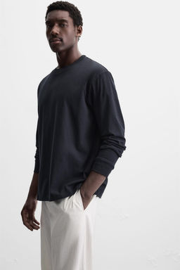 LIGHTWEIGHT LONG SLEEVE T-SHIRT - Zara фото 6