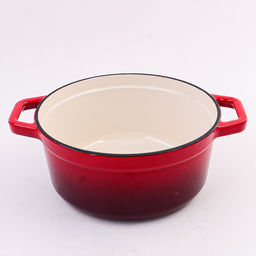 40627 Кастрюля чугун 2,6 л эмаль/покрытие красная MB (х2) - Mayer&boch фото 2