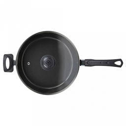 "Azure" Сотейник с антипригарным покрытием д26см "Сатин", h7см, s0,18см, стеклянная крышка (Россия)