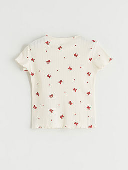 Fiyonk Bask?l? K?z ?ocuk Ti??rt