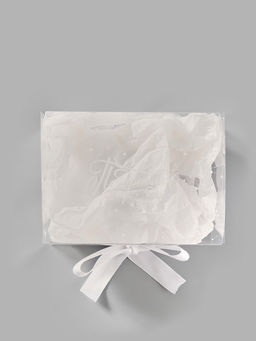 Коробка подарочная пластиковая с тишью и гирляндой «Поздравляю», 16.5 х 12 х 5 см