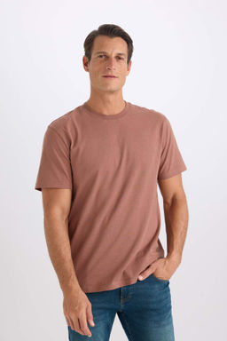 New Regular Fit Bisiklet Yaka Basic Duz K?sa Kollu Tisort - Defacto фото 19