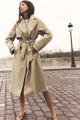 WATER-REPELLENT TRENCH COAT WITH BELT - Zara фото 11