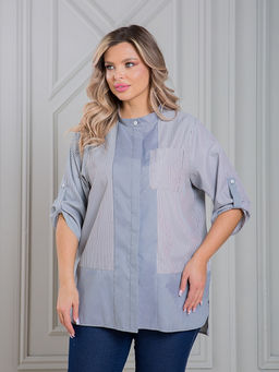 Блузка 1472 в стиле колорблок - Novita фото 19