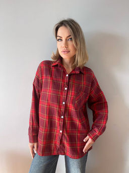 K11205 Рубашка OVER SIZE СВ_РОЗОВЫЙ_02 - Brand фото 2