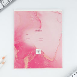 Цена за 13 шт. Тетрадь в клетку, 18 листов, А5, на скрепке, блок №1«Мрамор» МИКС