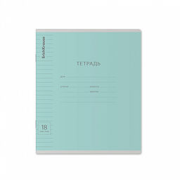 Цена за 200 шт. Тетрадь школьная ученическая ErichKrause Классика Visio зеленая, 18 листов, клетка (в плёнке по 10 шт.)  фото 17