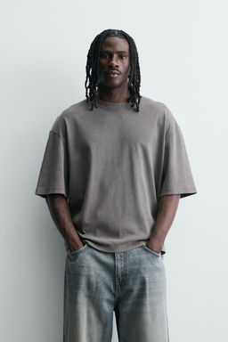 SUDADERA BOXY FIT ESTRUCTURA / Negro - Zara фото 2