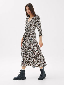 Платье женское c леопардовым принтом