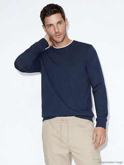 Bisiklet Yaka Erkek Sweatshirt