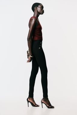 OTTOMAN LEGGINGS WITH BUTTONS - Zara фото 4