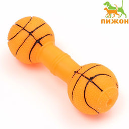 Игрушка пищащая Баскетбольная гантель, 15,5 х 6 см