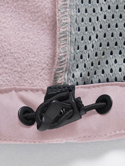 Парка женская софтшелл виндстоппер удлинённая с капюшоном розового цвета 9618_1R