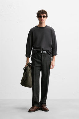 COTTON BLEND TEXTURED SWEATER