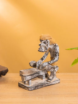 Сувенир «Абориген музыкант», 14×8×16 см, дерево