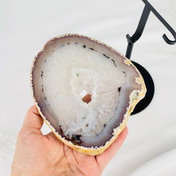 Срез Агата на подставке - Радуга самоцветов фото 2