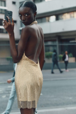 SPARKLY HALTERNECK DRESS - Zara фото 5