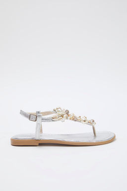 Trendyol Shoes Gumus Deniz Kabuklu Tasl? Parmak Aras? Kad?n S?k Sandalet TAKSS25SD00007 - Trendyolmilla фото 6