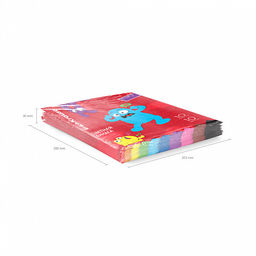 Цена за 10 шт. Цветная бумага односторонняя на клею ErichKrause, Jolly Friends, А4, 10 листов, 10 цветов, игрушка-набор для детского творчества