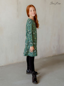 Платье Алиса дл/р горчичные ветки на темной полыни - Sovalina фото 5