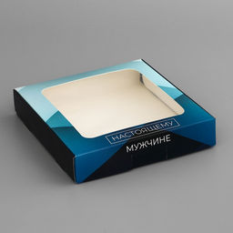 Цена за 5 шт. Коробка подарочная сборная с окном, упаковка, Настоящему мужчине, 16?16?3 см