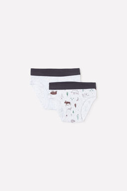 2уп/св.серый меланж,лес, трусы/ уп CROCKID