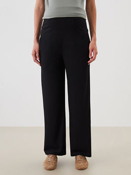 Kar?n Panelli Dokulu Hamile Pantolon