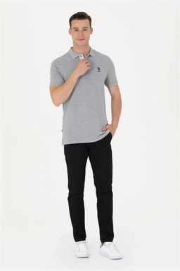 Мужская серая меланжевая базовая футболка - U.s. polo assn фото 11