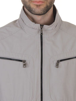 D-3019 GRAY Ветровка мужская (60% хлопок, 40% нейлон)
