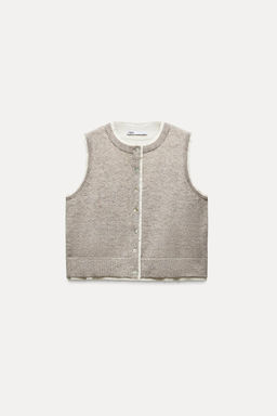 CONTRAST WAISTCOAT TOP - Zara фото 2