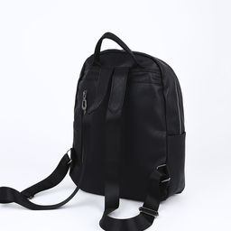 Рюкзак женский из искусственной кожи на молнии, 2 кармана, цвет чёрный - Simaland фото 2