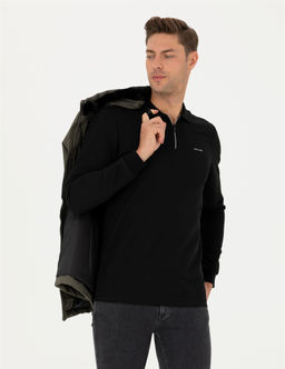 Siyah Regular Fit Sweatshirt - Pierre cardin фото 2