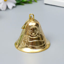 Цена за 2 шт. Колокольчик металл Пегас и будда золото 5,5х6х6 см