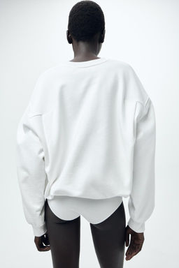 MINIMALIST SLOGAN SWEATSHIRT - Zara фото 5
