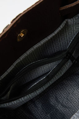 Koyu Kahverengi Yumusak Suet Tutma Sapl? Ve Capraz Ask?l? Tote Kad?n Omuz Canta TAKAW25OC00013 - Trendyolmilla фото 8