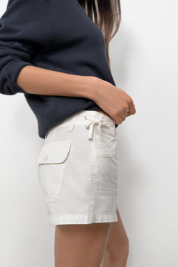 SHORTS BOLSILLOS CORDONES / Blanco - Zara фото 5