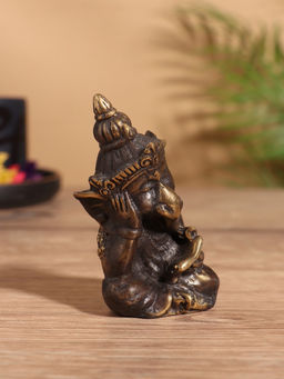 Сувенир «Ганеша с книгой», 6×4×8 см, бронза
