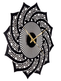 Часы настенные интерьерные «Вихрь», бесшумные, плавный ход, d=40 см, металл, чёрные