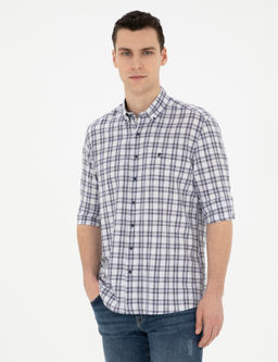 Lacivert Regular Fit Uzun Kollu G_mlek