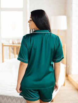 РАСПРОДАЖА Пижама Лолита silk_О16/изумрудный - Ihomelux фото 14