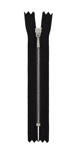 Молния Металл декоративная Gamma ZipD 1M 10 см серебро однозамковая Тип 1 5 шт неразъёмная ЧЕРНЫЙ №310