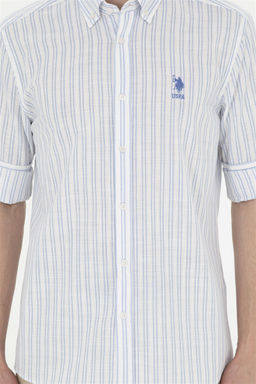 Мужская голубая рубашка с длинным рукавом Неожиданная скидка в корзине - U.s. polo assn фото 6